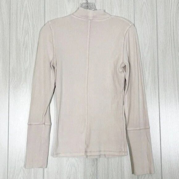 Free People Intimately | Light Pink The Rickie Top Mock Neck Ribbed Long Sleeve - Picture 3 of 6
